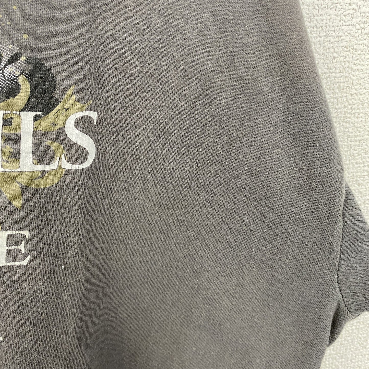 GILDAN　ギルダン　半袖デザインプリントTシャツ　フェード　ビックシルエット　クルーネック　灰色　グレー　XLサイズ