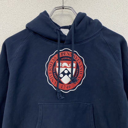 Champion　チャンピオン　リバースウィーブ　スウェットパーカー/フーディー　カレッジロゴ　紺　ネイビー　Sサイズ