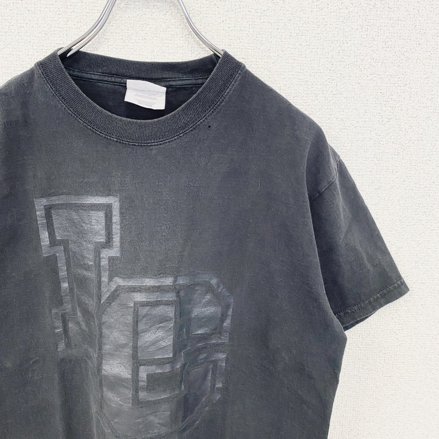 古着 used　PORT&COMPANY　半袖プリントTシャツ　DAVID JEWELRY　クルーネック　デザイン　Mサイズ
