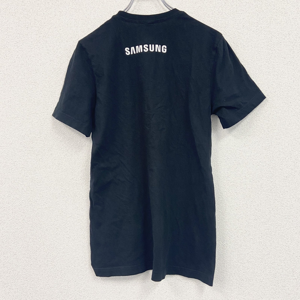 CANVAS　キャンバス　半袖プリントTシャツ　サムスン電子　Galaxy S10　黒　ブラック　Mサイズ