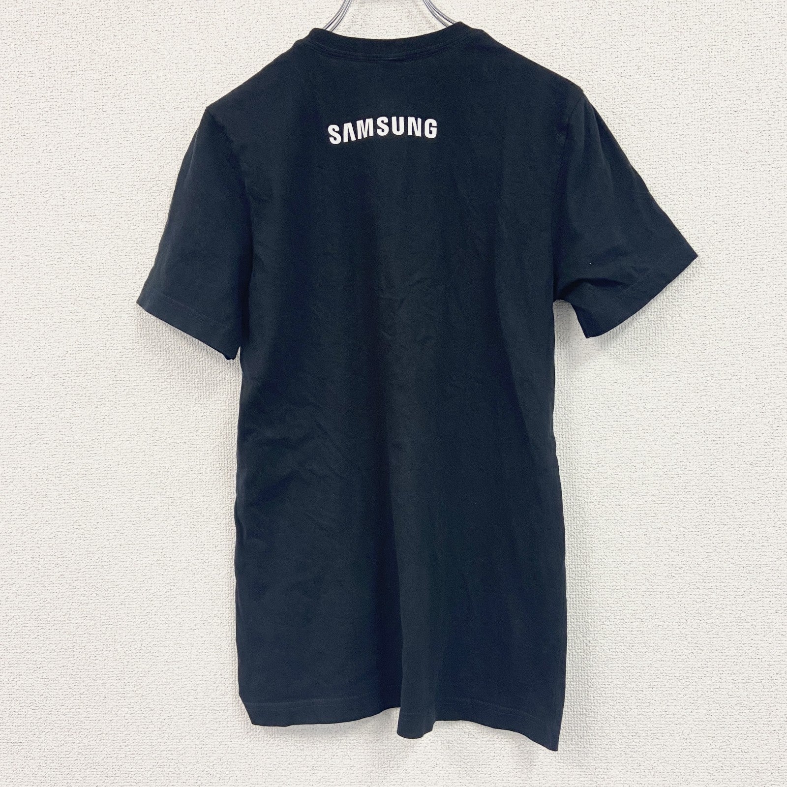 CANVAS　キャンバス　半袖プリントTシャツ　サムスン電子　Galaxy S10　黒　ブラック　Mサイズ