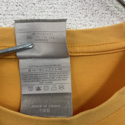 00s　NIKE　ナイキ　半袖プリントTシャツ　ヴィンテージ　スウッシュロゴ　黄　イエロー　Mサイズ