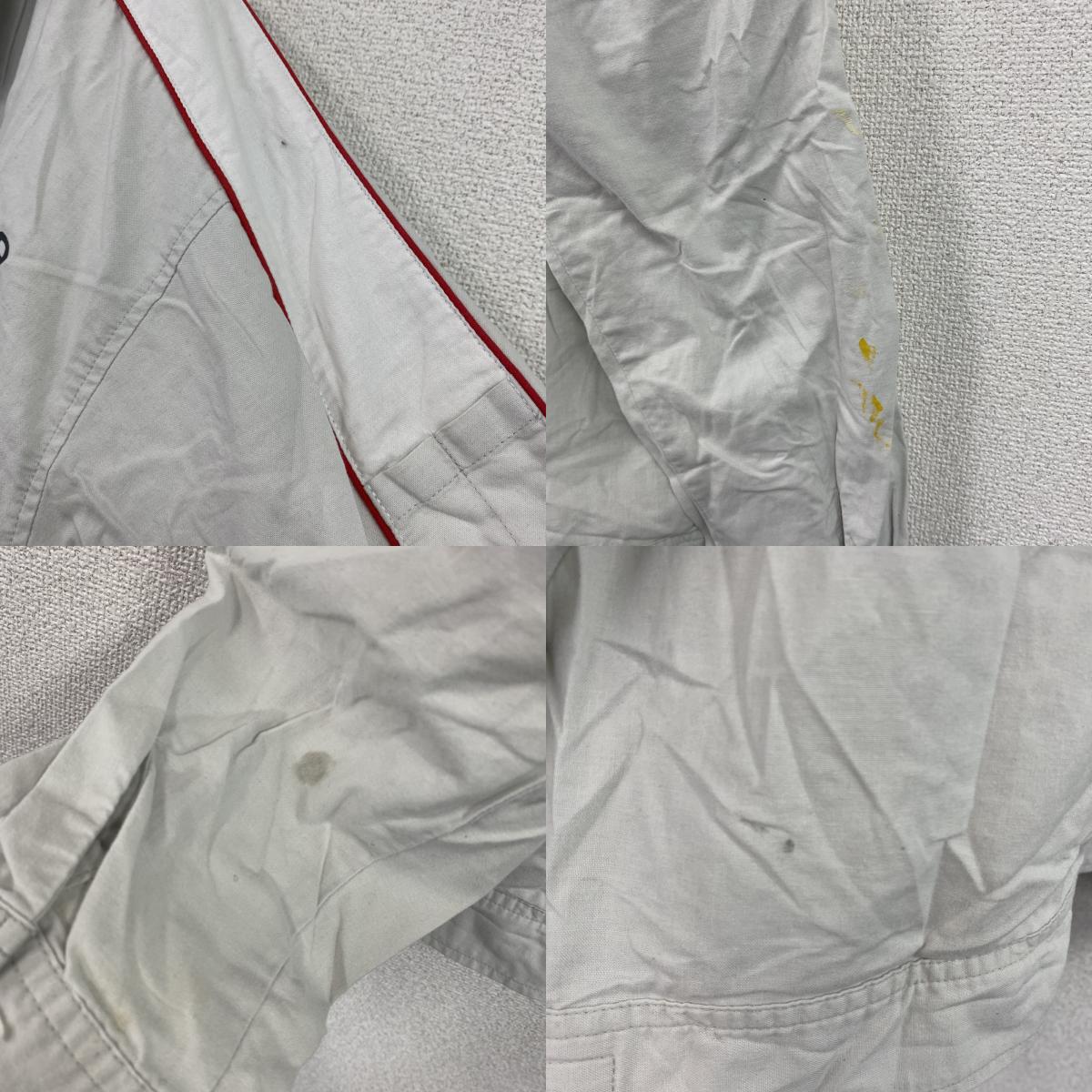 TB UNIFASHION　HINO　日野自動車　ワークジャケット　比翼仕立て　フラップポケット　白　ホワイト　4Lサイズ