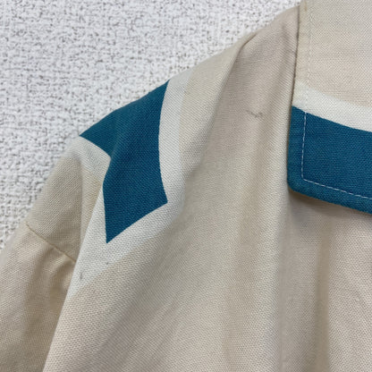 古着 used　POP SPOURTS ポップスポーツ　半袖プリントシャツ　虹　カモメ　曇　カジュアル　レトロデザイン　Lサイズ