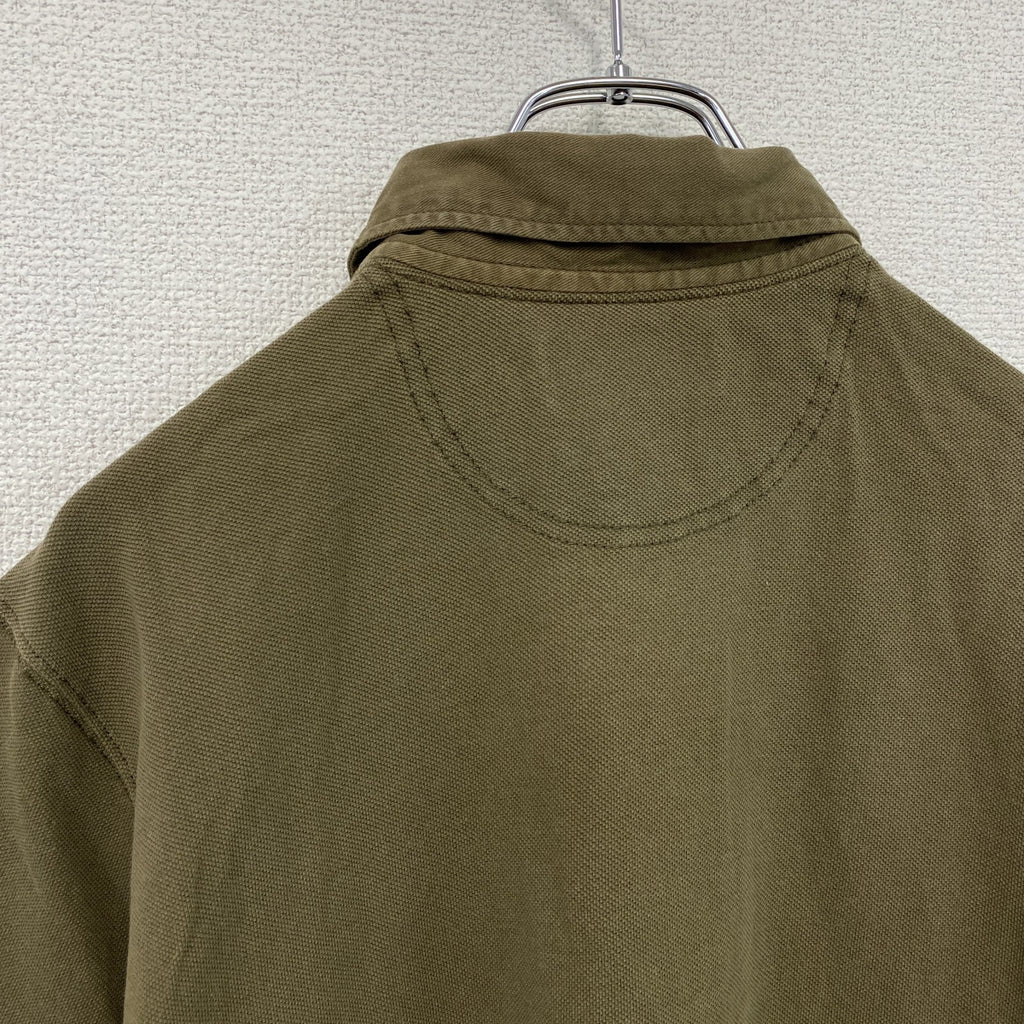 POLO by Ralph Lauren　ラルフローレン　CUSTOM FIT　半袖ポロシャツ　刺繍ロゴ　ワンポイント　カーキ　Lサイズ