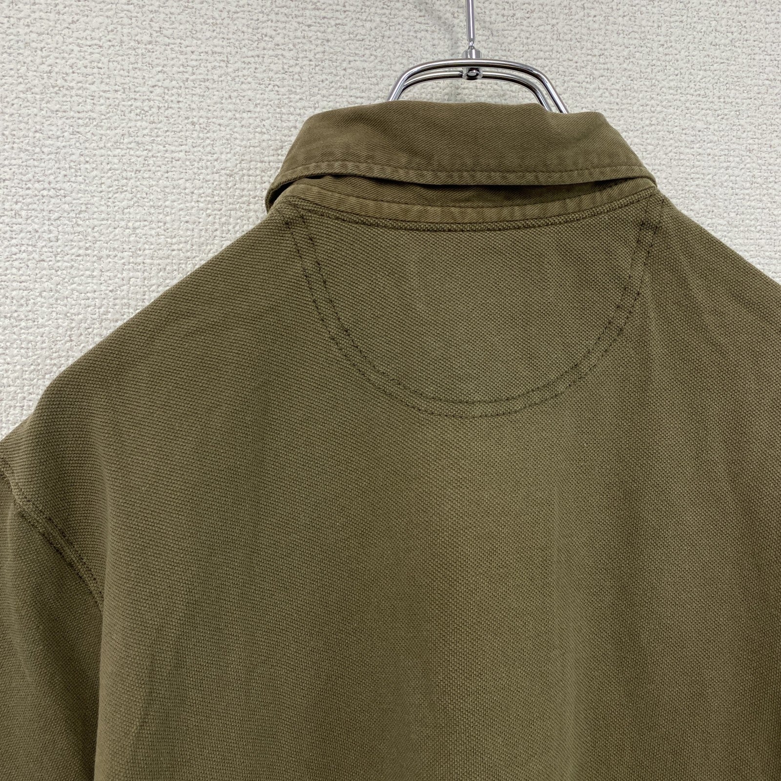 POLO by Ralph Lauren　ラルフローレン　CUSTOM FIT　半袖ポロシャツ　刺繍ロゴ　ワンポイント　カーキ　Lサイズ