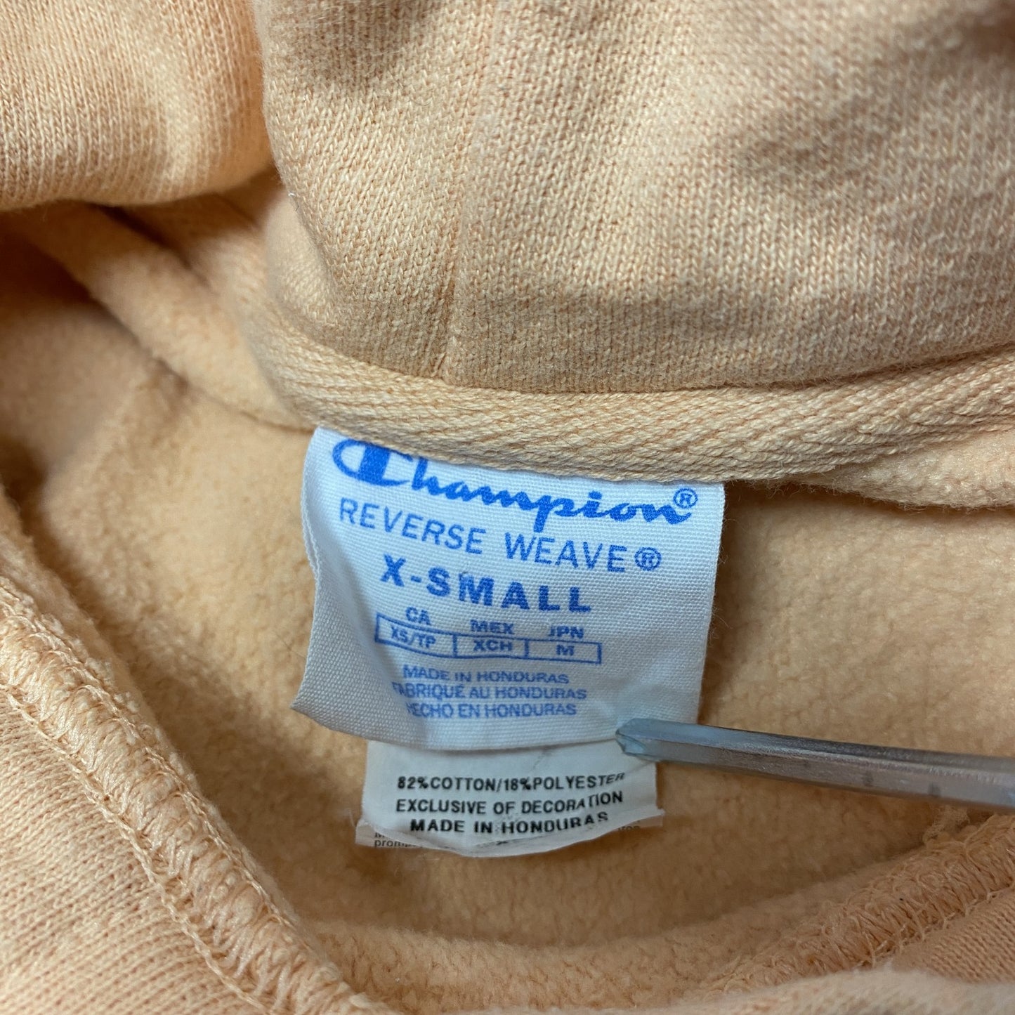 Champion　チャンピオン　リバースウィーブ　スウェットパーカー/フーディー　サーモンピンク　XSサイズ