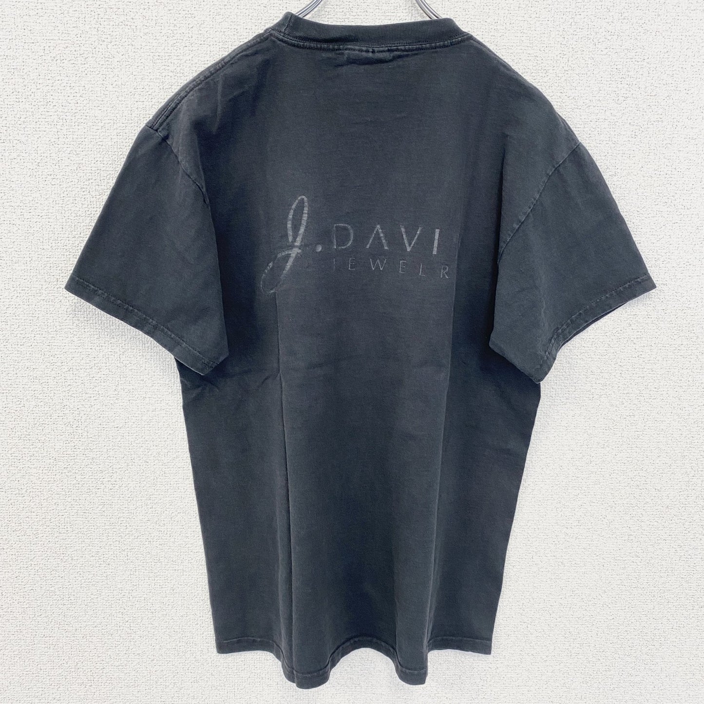 古着 used　PORT&COMPANY　半袖プリントTシャツ　DAVID JEWELRY　クルーネック　デザイン　Mサイズ