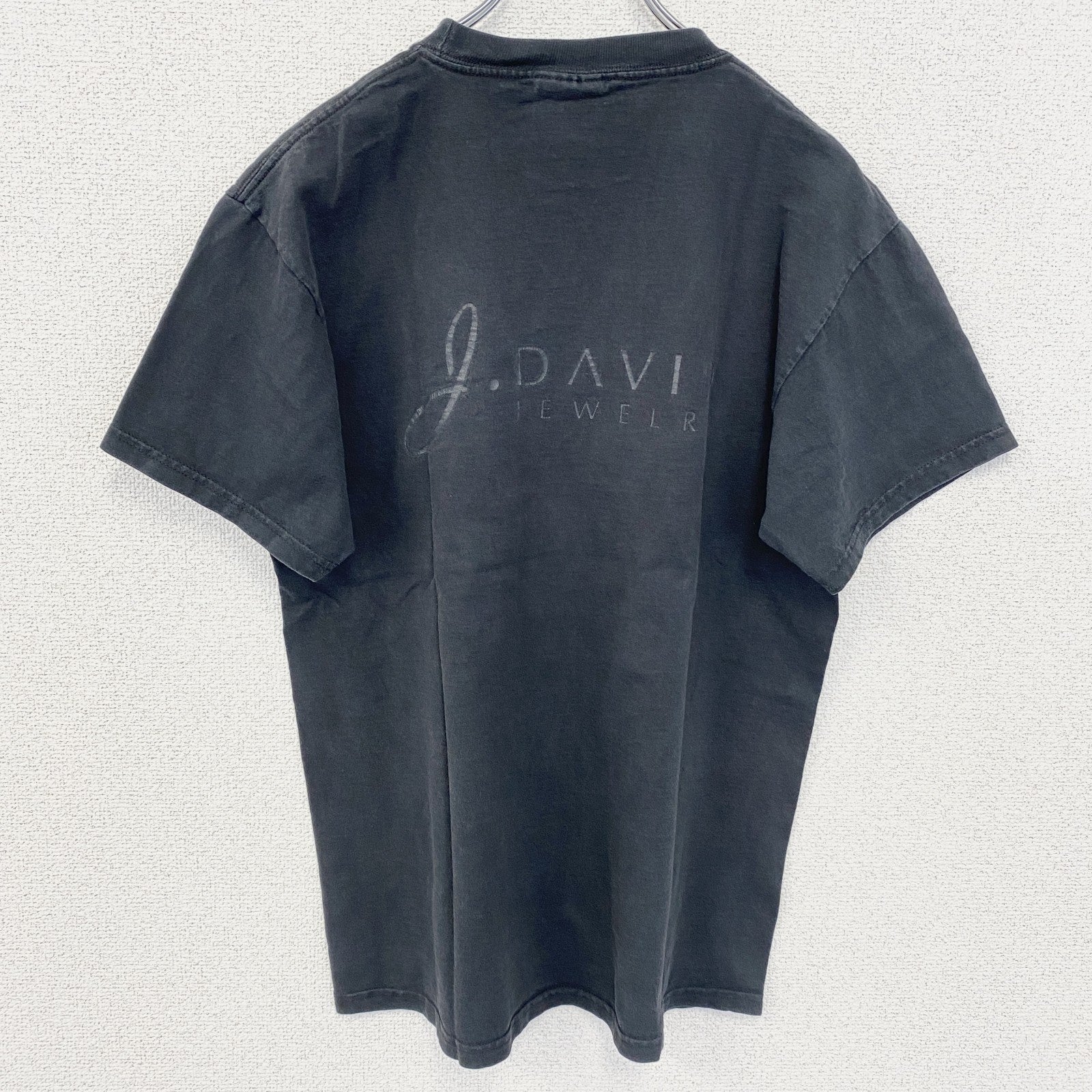 古着 used　PORT&COMPANY　半袖プリントTシャツ　DAVID JEWELRY　クルーネック　デザイン　Mサイズ