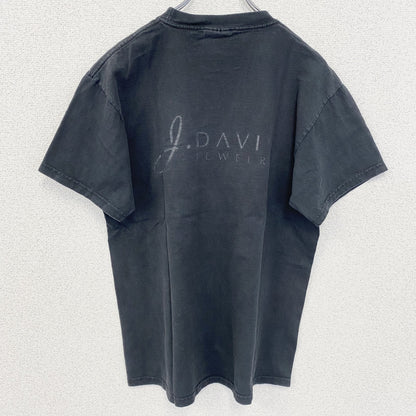 古着 used　PORT&COMPANY　半袖プリントTシャツ　DAVID JEWELRY　クルーネック　デザイン　Mサイズ