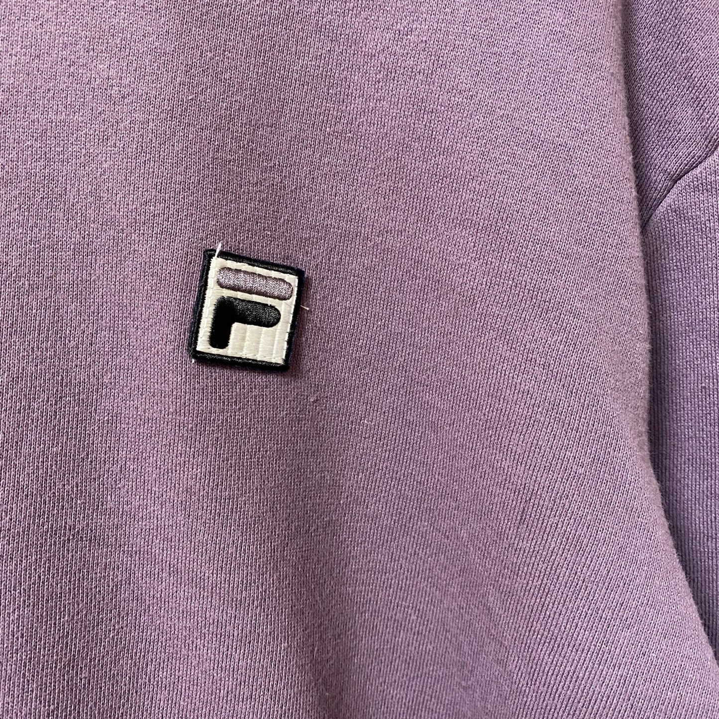 FILA　フィラ　スウェット/トレーナー　ワッペン　リブライン　ワンポイント　紫　パープル　Lサイズ