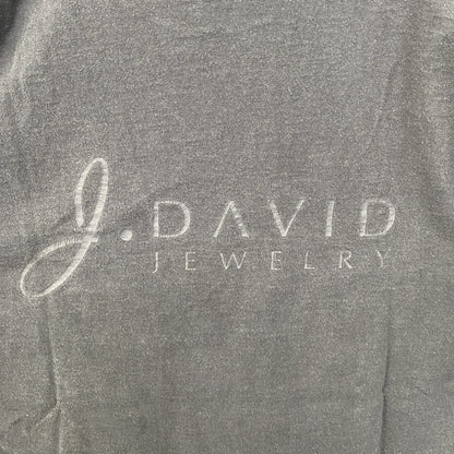 古着 used　PORT&COMPANY　半袖プリントTシャツ　DAVID JEWELRY　クルーネック　デザイン　Mサイズ