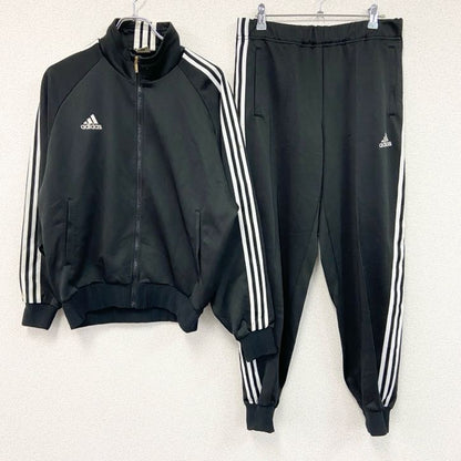 adidas　アディダス　ジャージセットアップ　トラックジャケット　トラックパンツ　黒　ブラック　Oサイズ