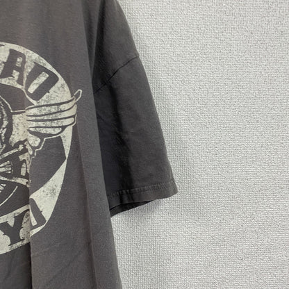 GILDAN　ギルダン　レーナードスキナード　半袖プリントTシャツ　バンドＴ　グレー　Lサイズ