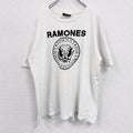 90s　FROZEN MUNKY　RAMONES　ラモーンズ　半袖プリントTシャツ　白　ホワイト　XLサイズ
