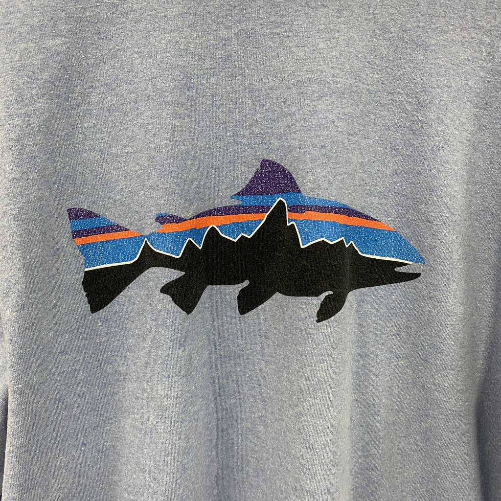 patagonia　パタゴニア　半袖プリントTシャツ　水色　ライトブルー　Lサイズ