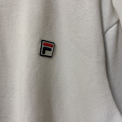FILA　フィラ　スウェット/トレーナー　ワンポイント　リブライン　ホワイト　Lサイズ