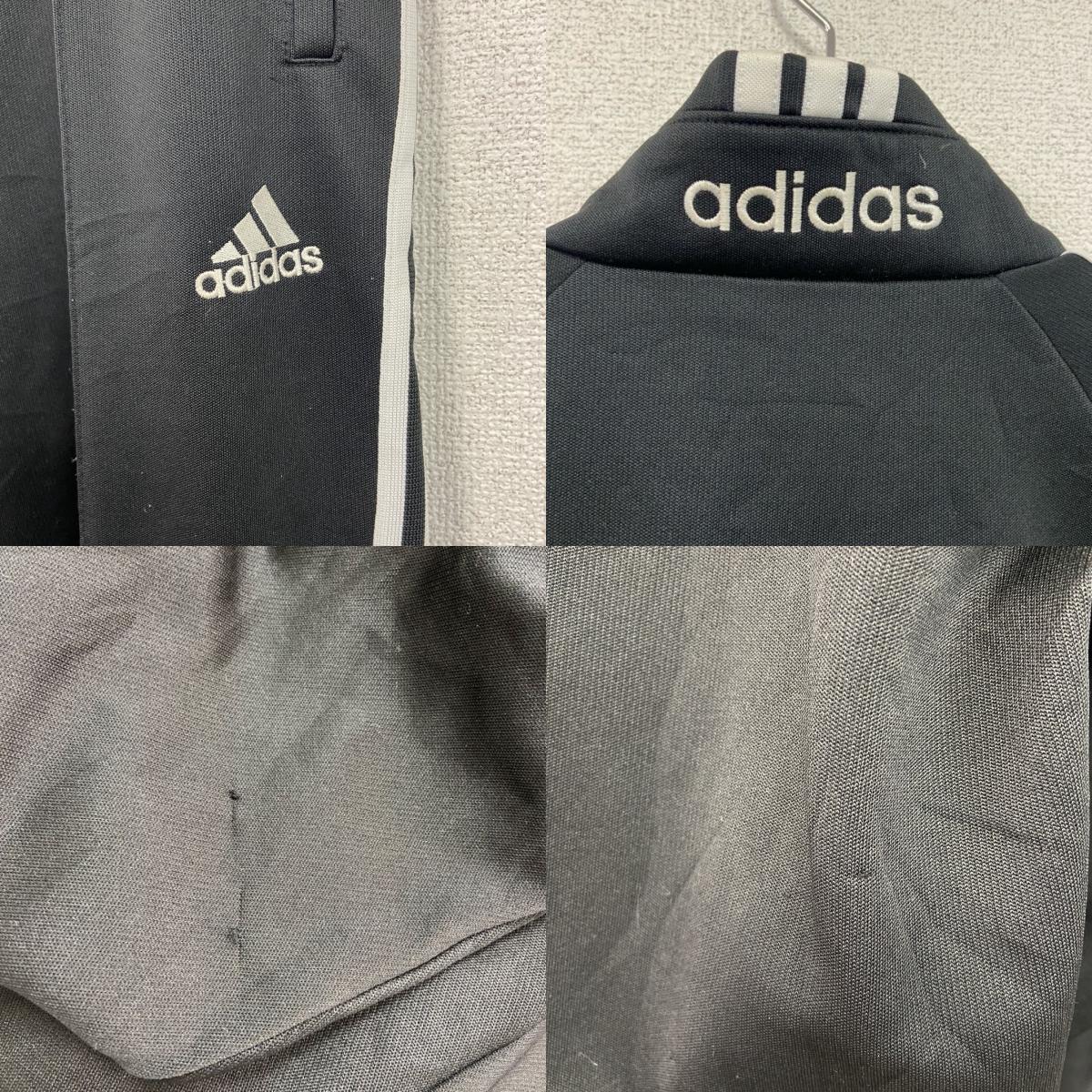 adidas　アディダス　ジャージセットアップ　トラックジャケット　トラックパンツ　黒　ブラック　Oサイズ