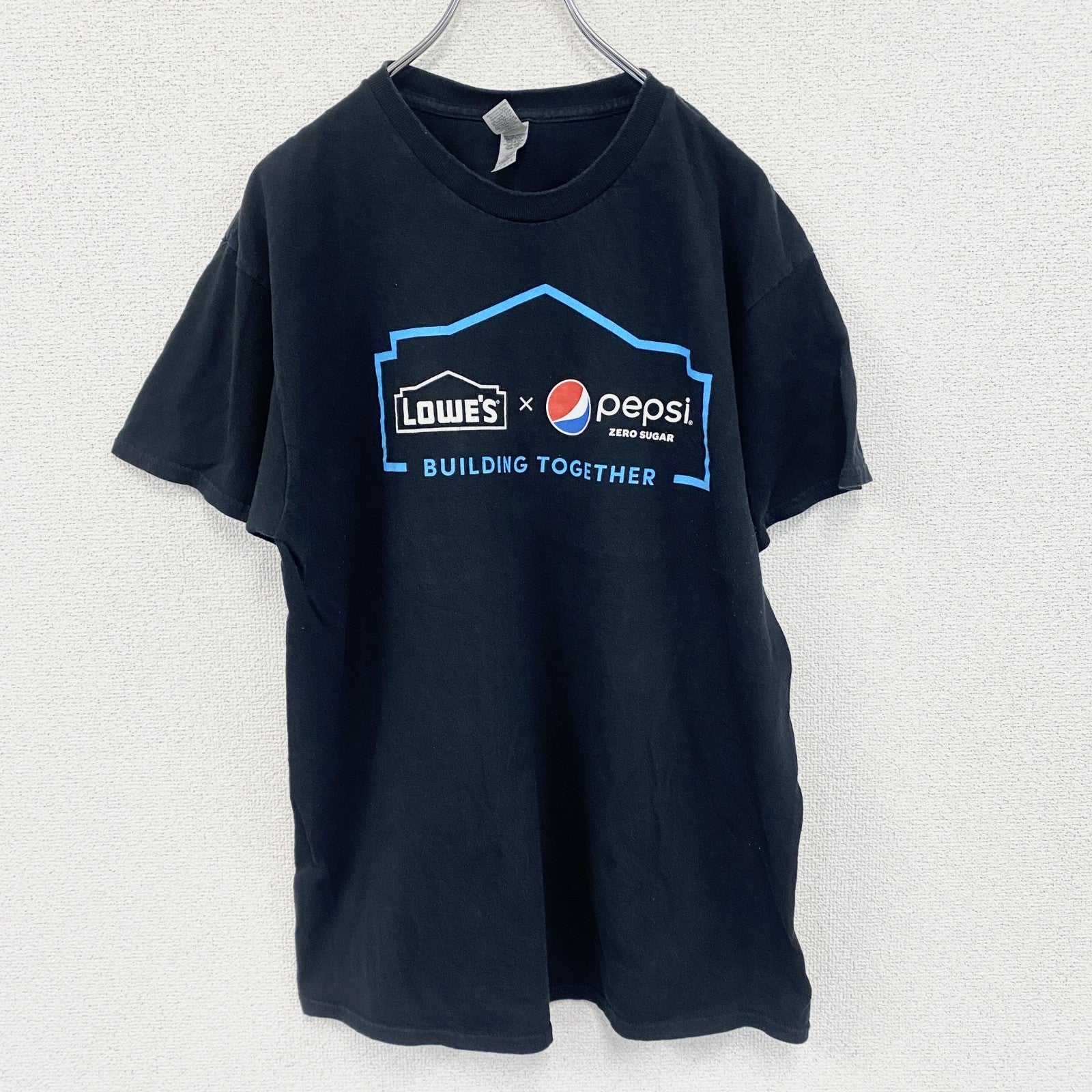 GILDAN　ギルダン　半袖企業プリントTシャツ　黒　ブラック　Lサイズ