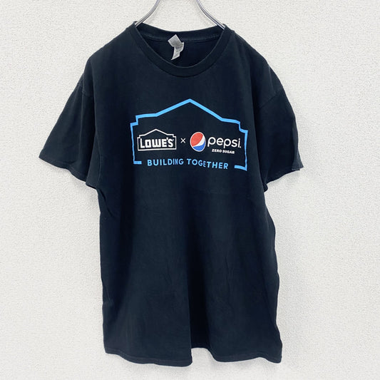 GILDAN　ギルダン　半袖企業プリントTシャツ　黒　ブラック　Lサイズ