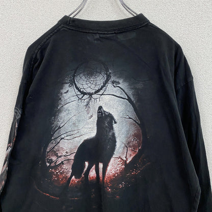 Spiral Direct　スパイラルダイレクト　長袖Tシャツ/ロンT　アニマルＴ　黑　ブラック　Mサイズ