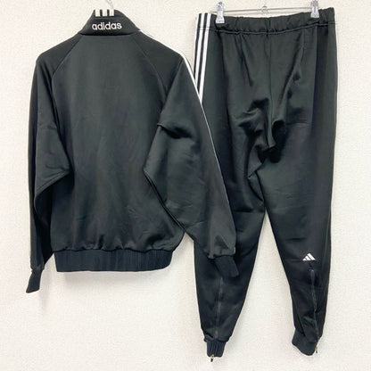 adidas　アディダス　ジャージセットアップ　トラックジャケット　トラックパンツ　黒　ブラック　Oサイズ