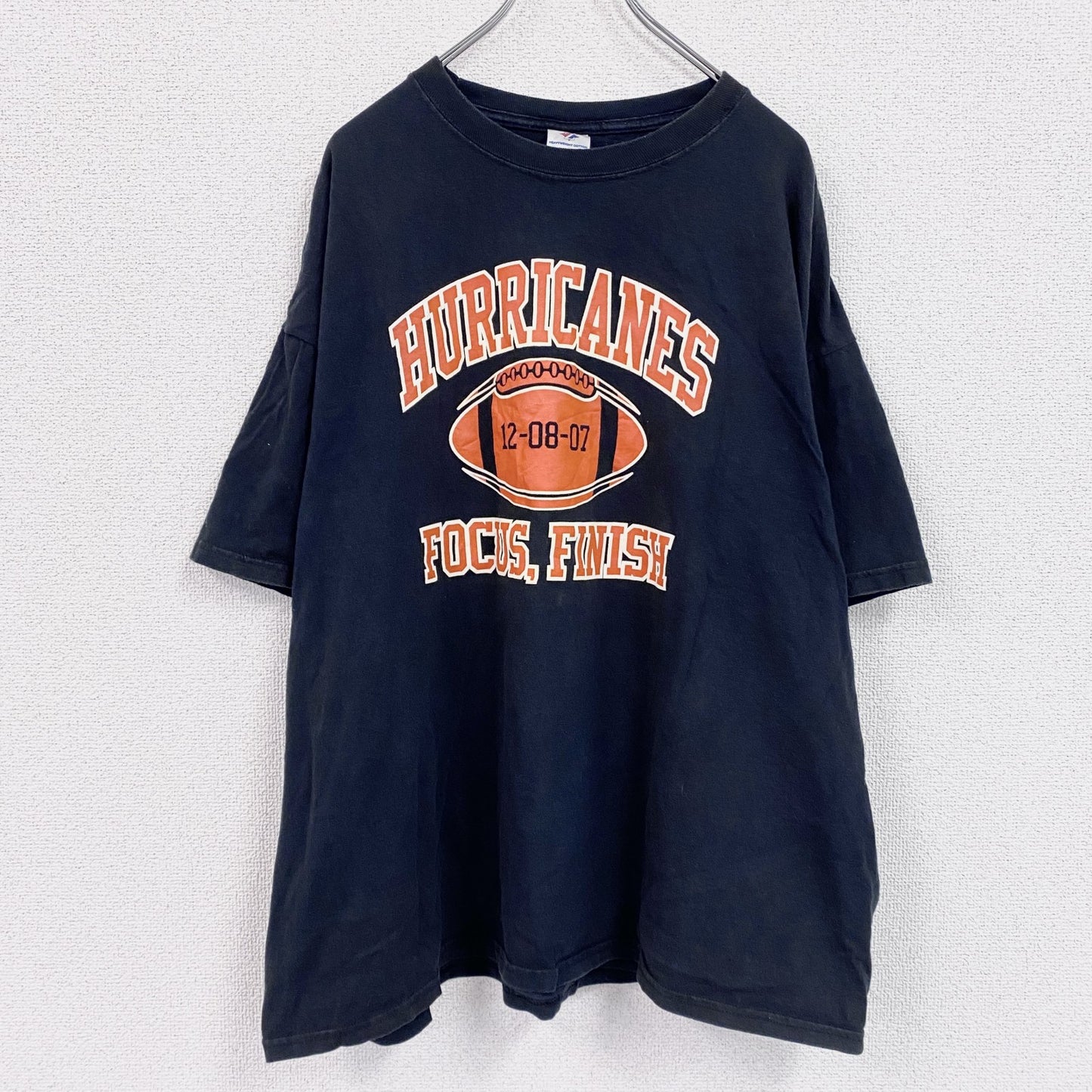 JERZEES　ジャージーズ　半袖プリントTシャツ　アメフト　黑　ブラック　2XLサイズ　