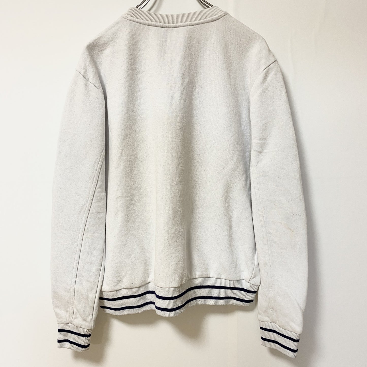 FILA　フィラ　スウェット/トレーナー　ワンポイント　リブライン　ホワイト　Lサイズ