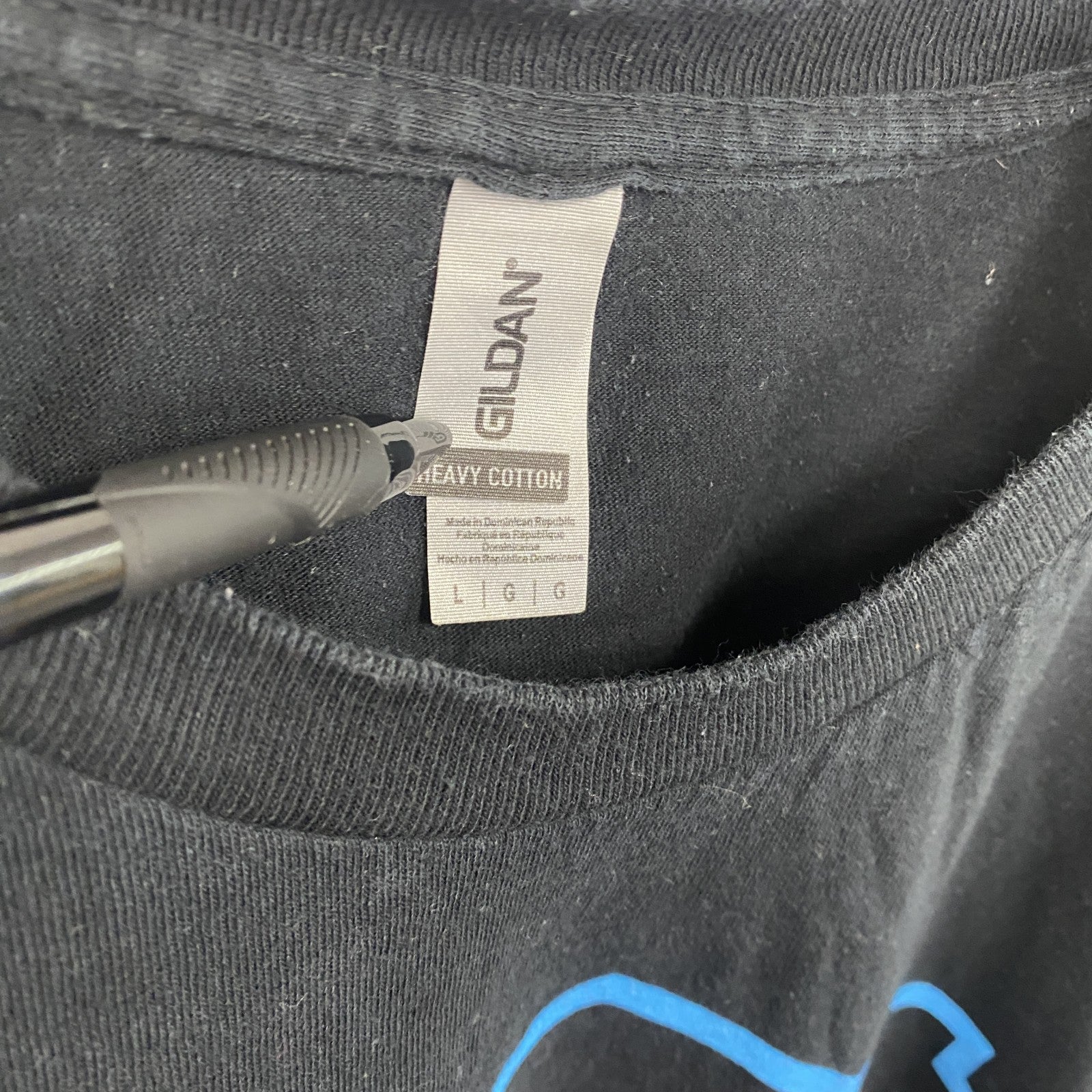 GILDAN　ギルダン　半袖企業プリントTシャツ　黒　ブラック　Lサイズ