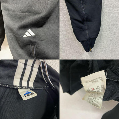 adidas　アディダス　ジャージセットアップ　トラックジャケット　トラックパンツ　黒　ブラック　Oサイズ