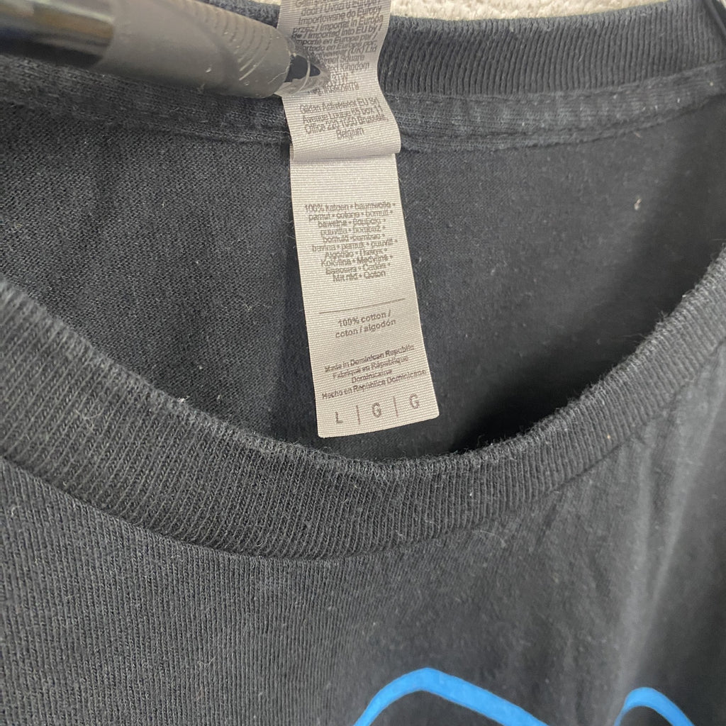 GILDAN　ギルダン　半袖企業プリントTシャツ　黒　ブラック　Lサイズ