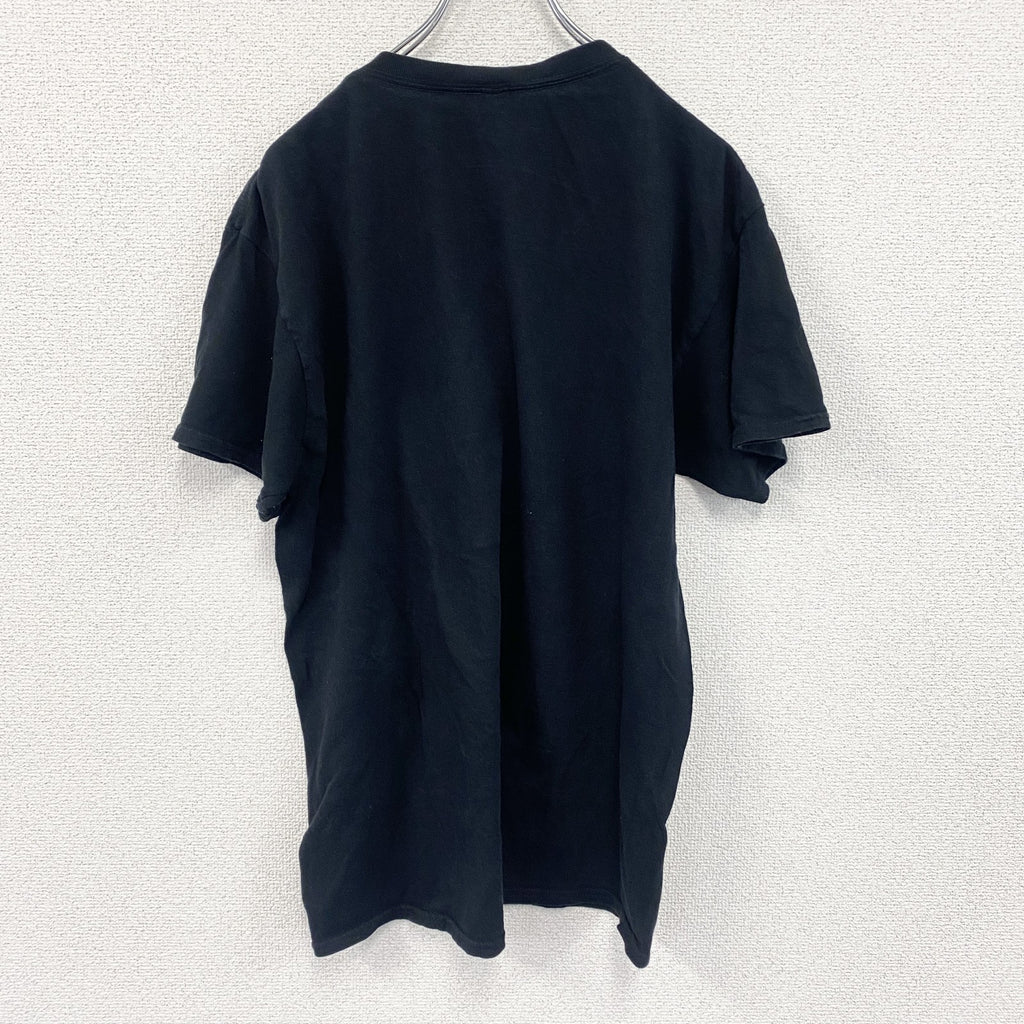 GILDAN　ギルダン　半袖企業プリントTシャツ　黒　ブラック　Lサイズ