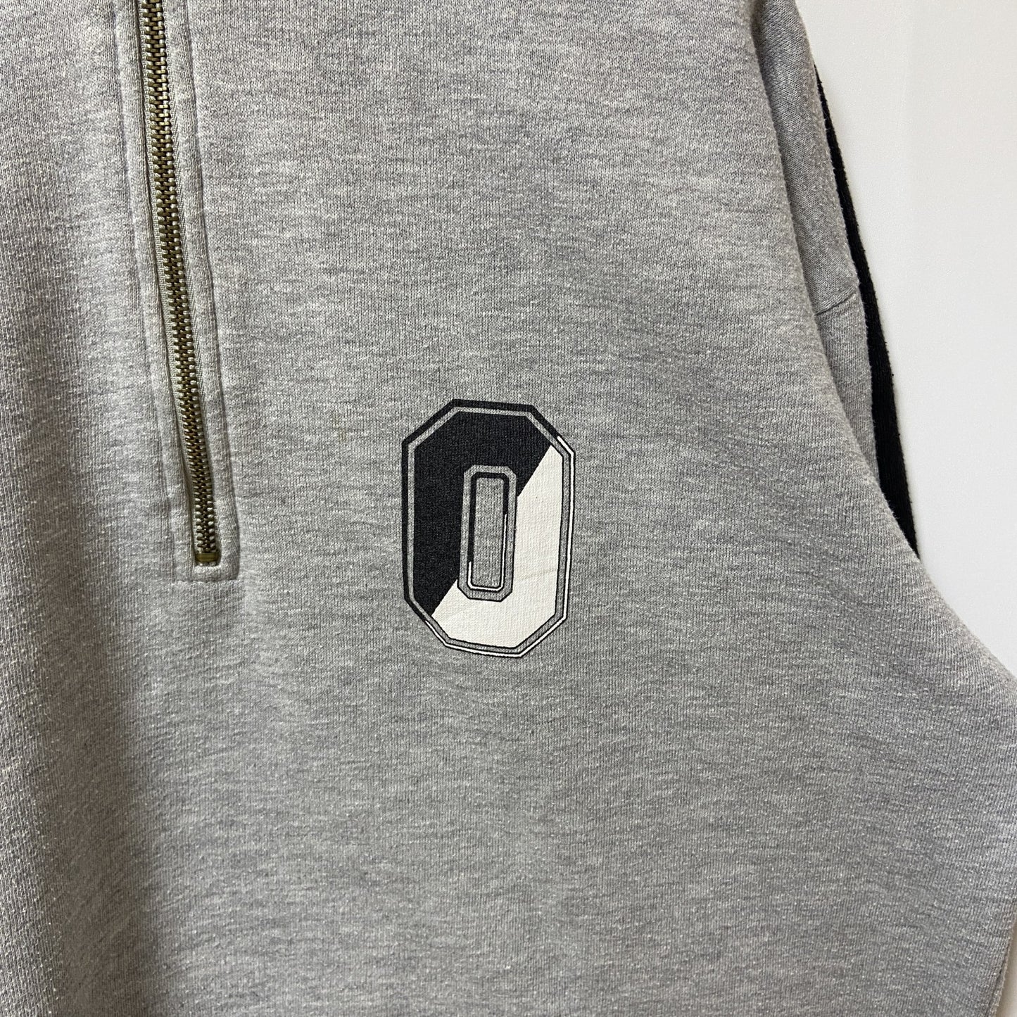 古着 used　90s　OLDNAVY オールドネイビー　 長袖ハーフジップスウェット　トレーナー　グレー　ヴィンテージ　Mサイズ