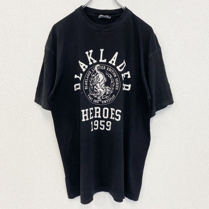 古着 used　BLAKLADER　半袖プリントTシャツ　クルーネック　黒　ブラック　ビックシルエット　XLサイズ