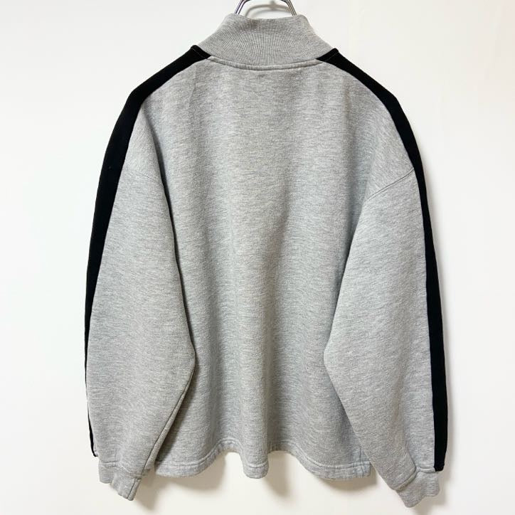 古着 used　90s　OLDNAVY オールドネイビー　 長袖ハーフジップスウェット　トレーナー　グレー　ヴィンテージ　Mサイズ