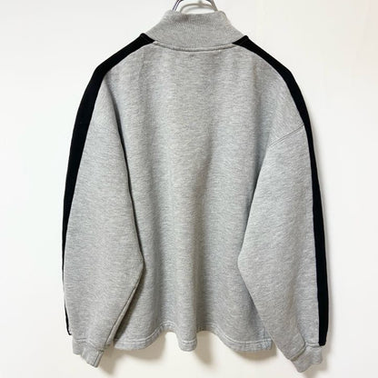 古着 used　90s　OLDNAVY オールドネイビー　 長袖ハーフジップスウェット　トレーナー　グレー　ヴィンテージ　Mサイズ