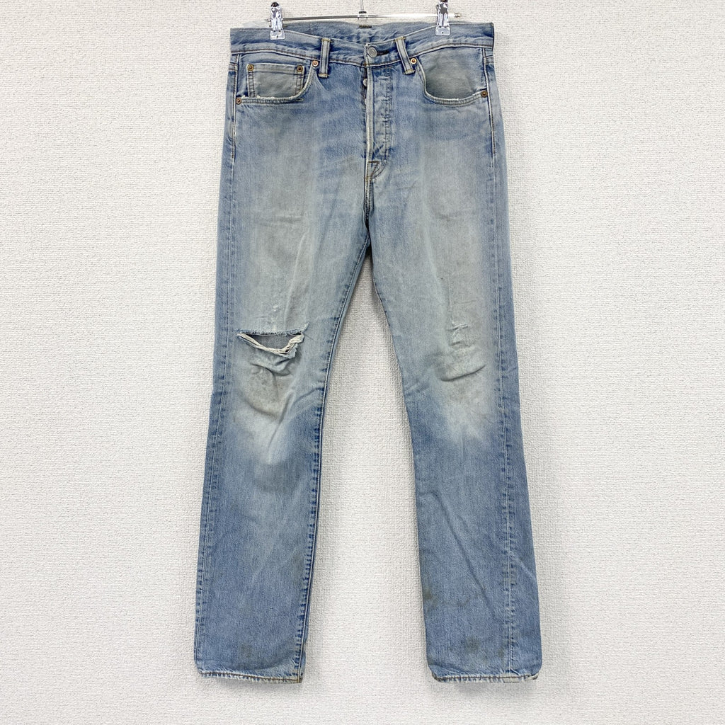 Levi’s　リーバイス　501　ダメージデニムパンツ/ジーンズ　ボタンフライ　縦落ち　インディゴ　W32サイズ