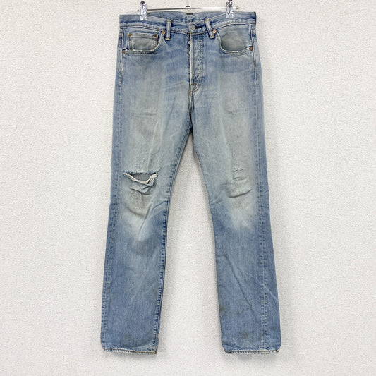Levi’s　リーバイス　501　ダメージデニムパンツ/ジーンズ　ボタンフライ　縦落ち　インディゴ　W32サイズ