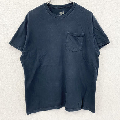FRUIT OF THE LOOM　フルーツオブザルーム　半袖Tシャツ　胸ポケット　無地　クルーネック　黒　ブラック　XLサイズ