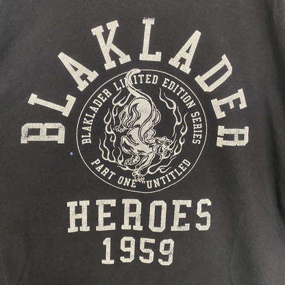 古着 used　BLAKLADER　半袖プリントTシャツ　クルーネック　黒　ブラック　ビックシルエット　XLサイズ