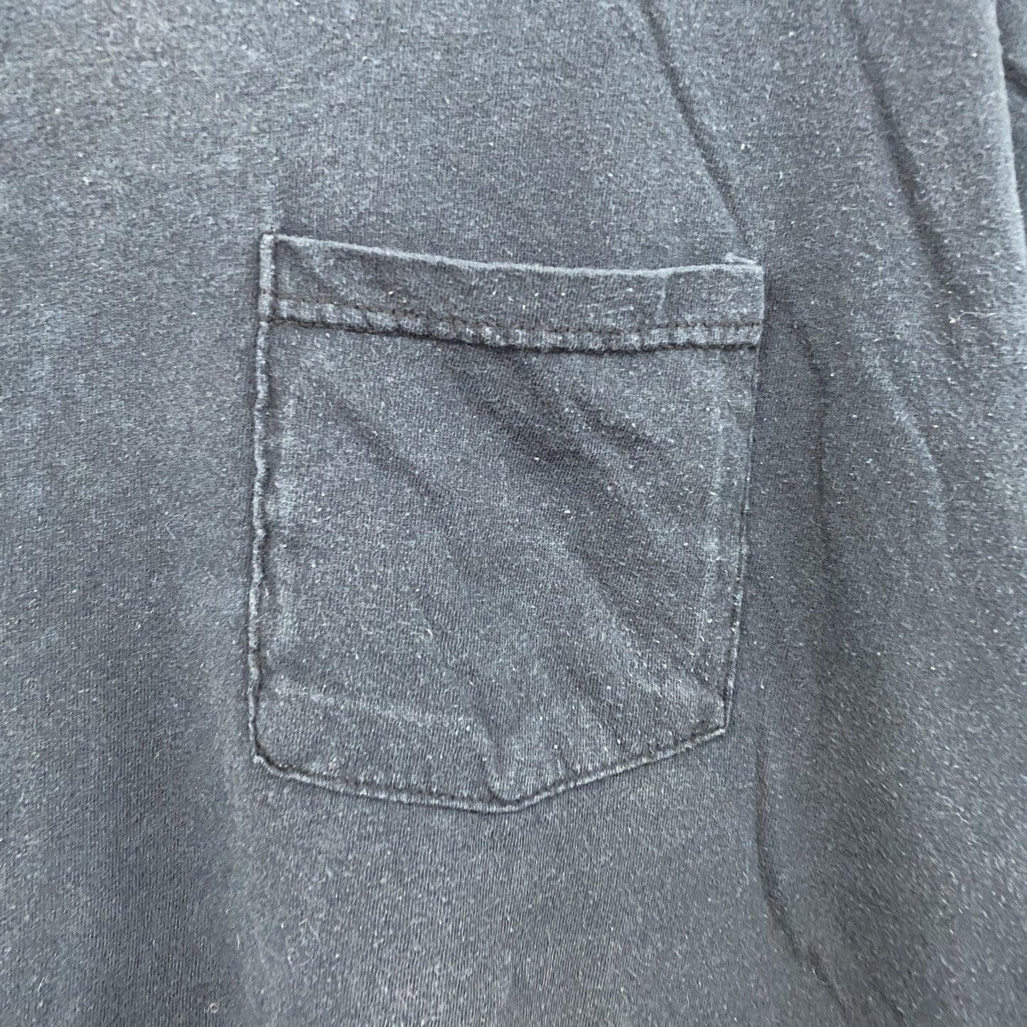 FRUIT OF THE LOOM　フルーツオブザルーム　半袖Tシャツ　胸ポケット　無地　クルーネック　黒　ブラック　XLサイズ