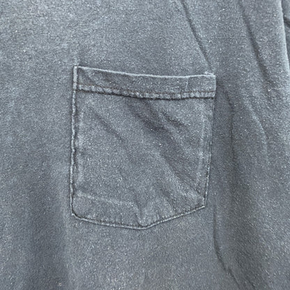 FRUIT OF THE LOOM　フルーツオブザルーム　半袖Tシャツ　胸ポケット　無地　クルーネック　黒　ブラック　XLサイズ