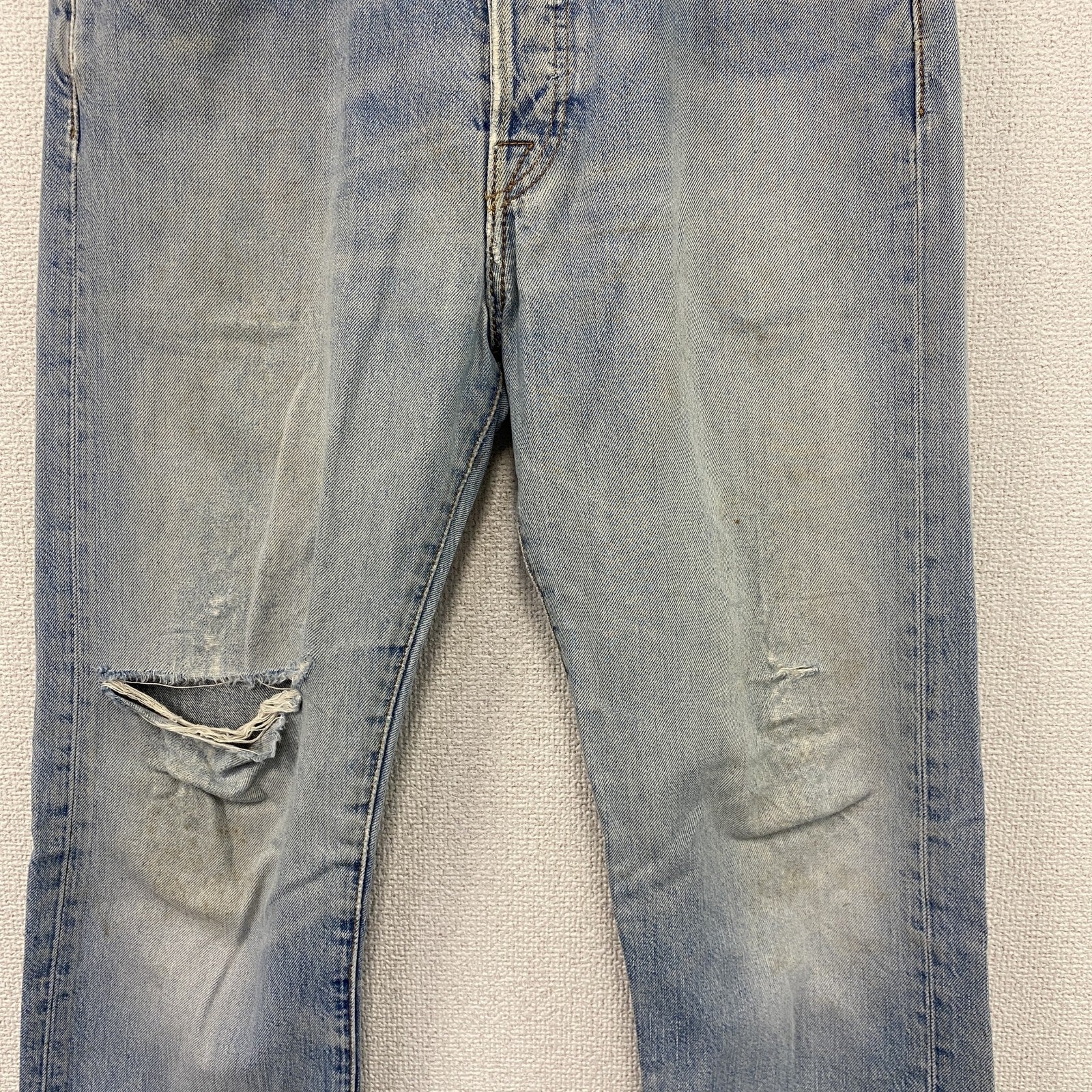 Levi’s　リーバイス　501　ダメージデニムパンツ/ジーンズ　ボタンフライ　縦落ち　インディゴ　W32サイズ