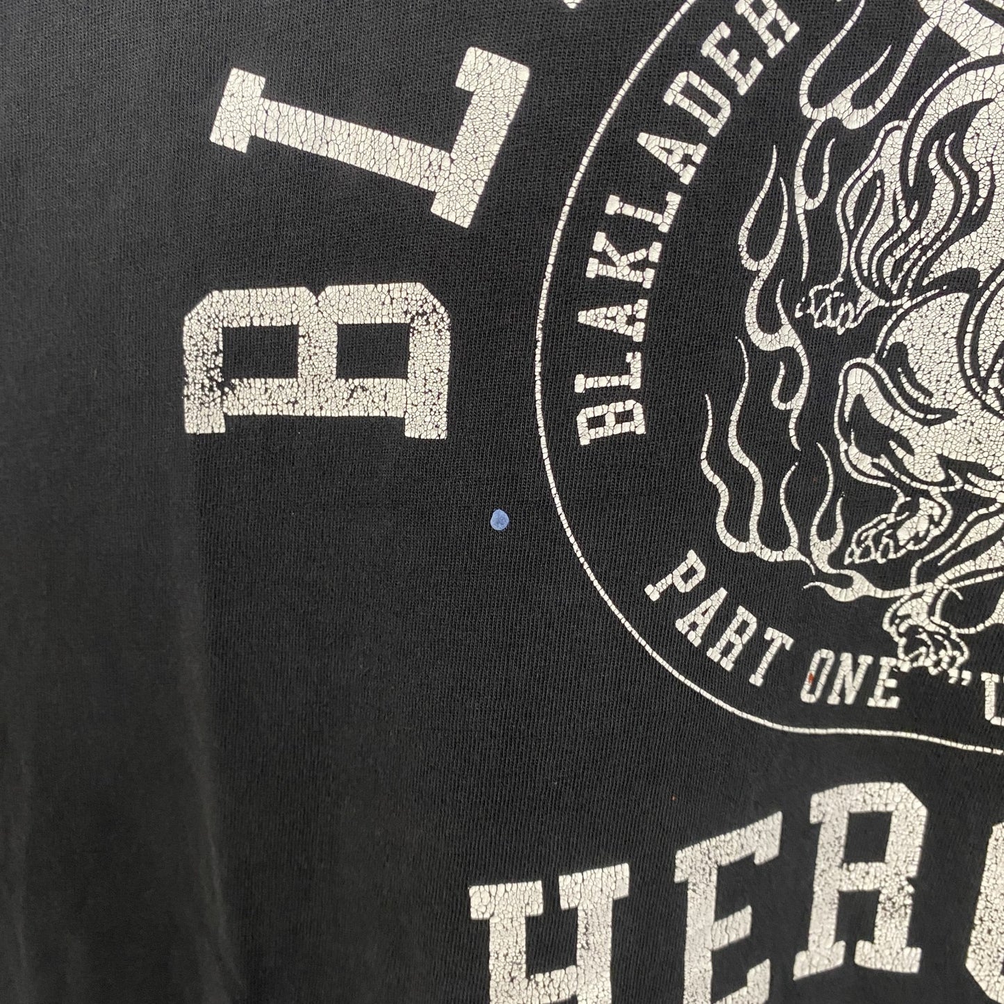古着 used　BLAKLADER　半袖プリントTシャツ　クルーネック　黒　ブラック　ビックシルエット　XLサイズ