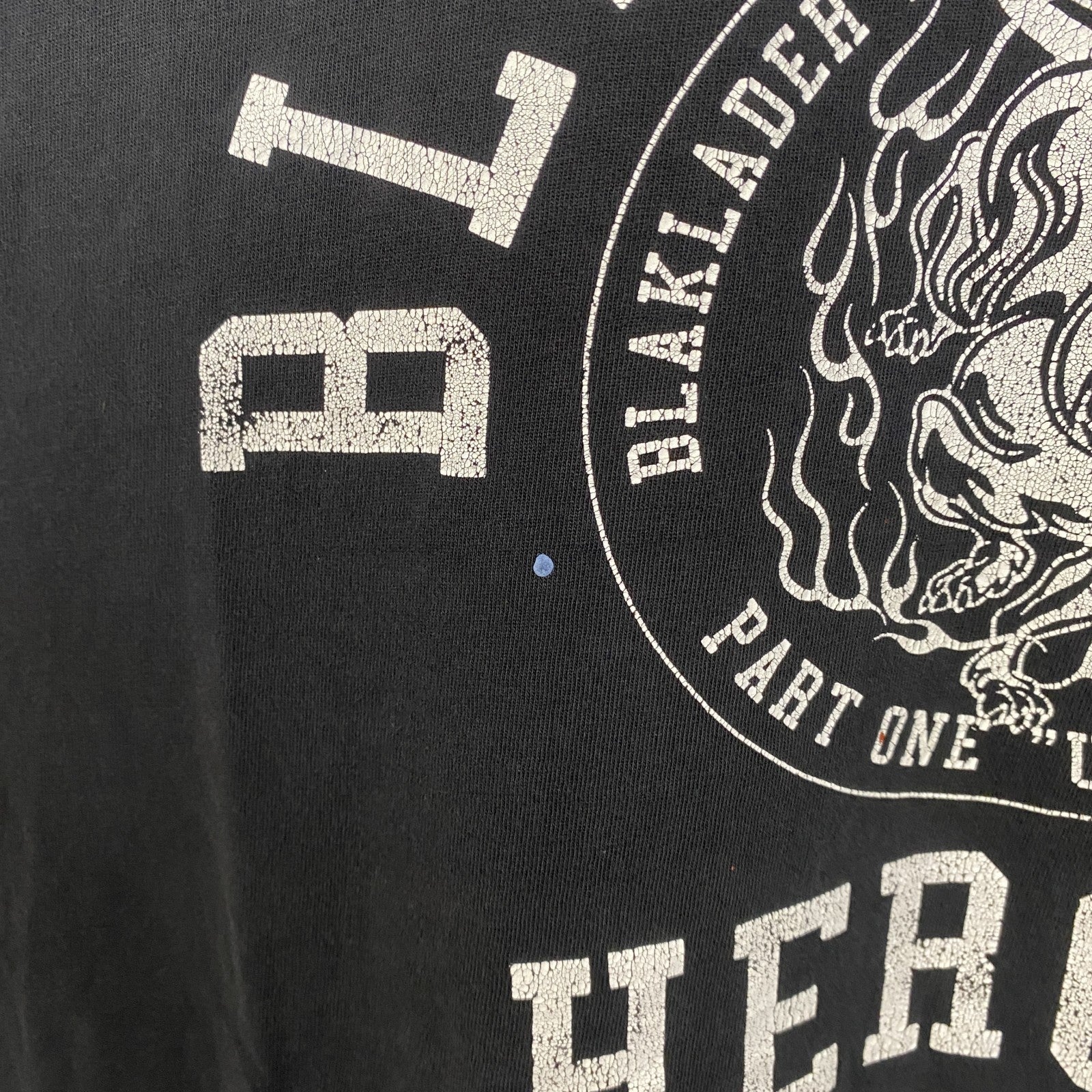 古着 used　BLAKLADER　半袖プリントTシャツ　クルーネック　黒　ブラック　ビックシルエット　XLサイズ