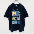 MTV　半袖プリントTシャツ　黒　ブラック　XLサイズ