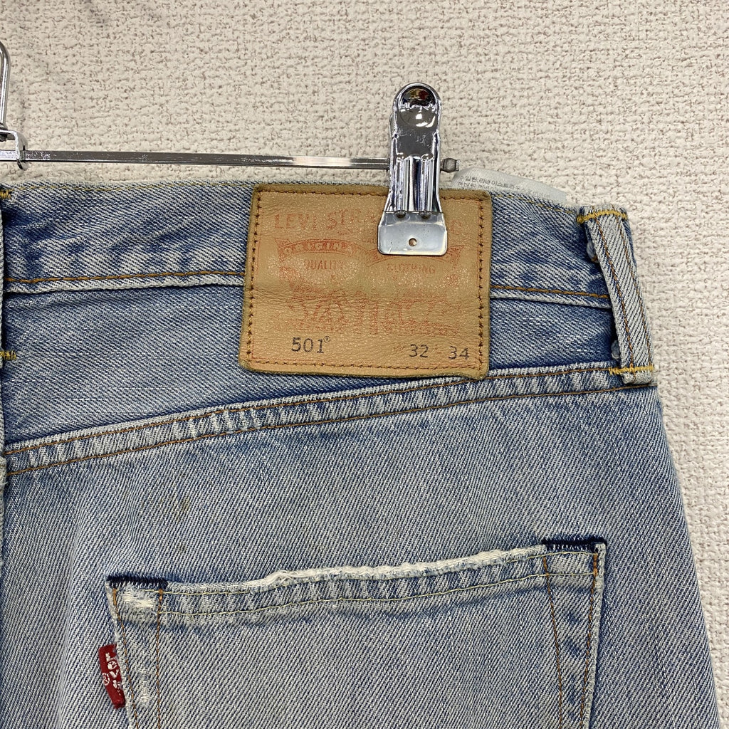Levi’s　リーバイス　501　ダメージデニムパンツ/ジーンズ　ボタンフライ　縦落ち　インディゴ　W32サイズ