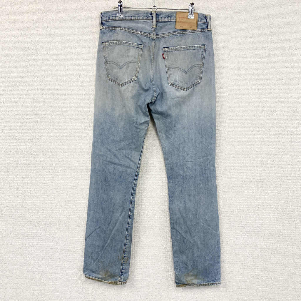 Levi’s　リーバイス　501　ダメージデニムパンツ/ジーンズ　ボタンフライ　縦落ち　インディゴ　W32サイズ