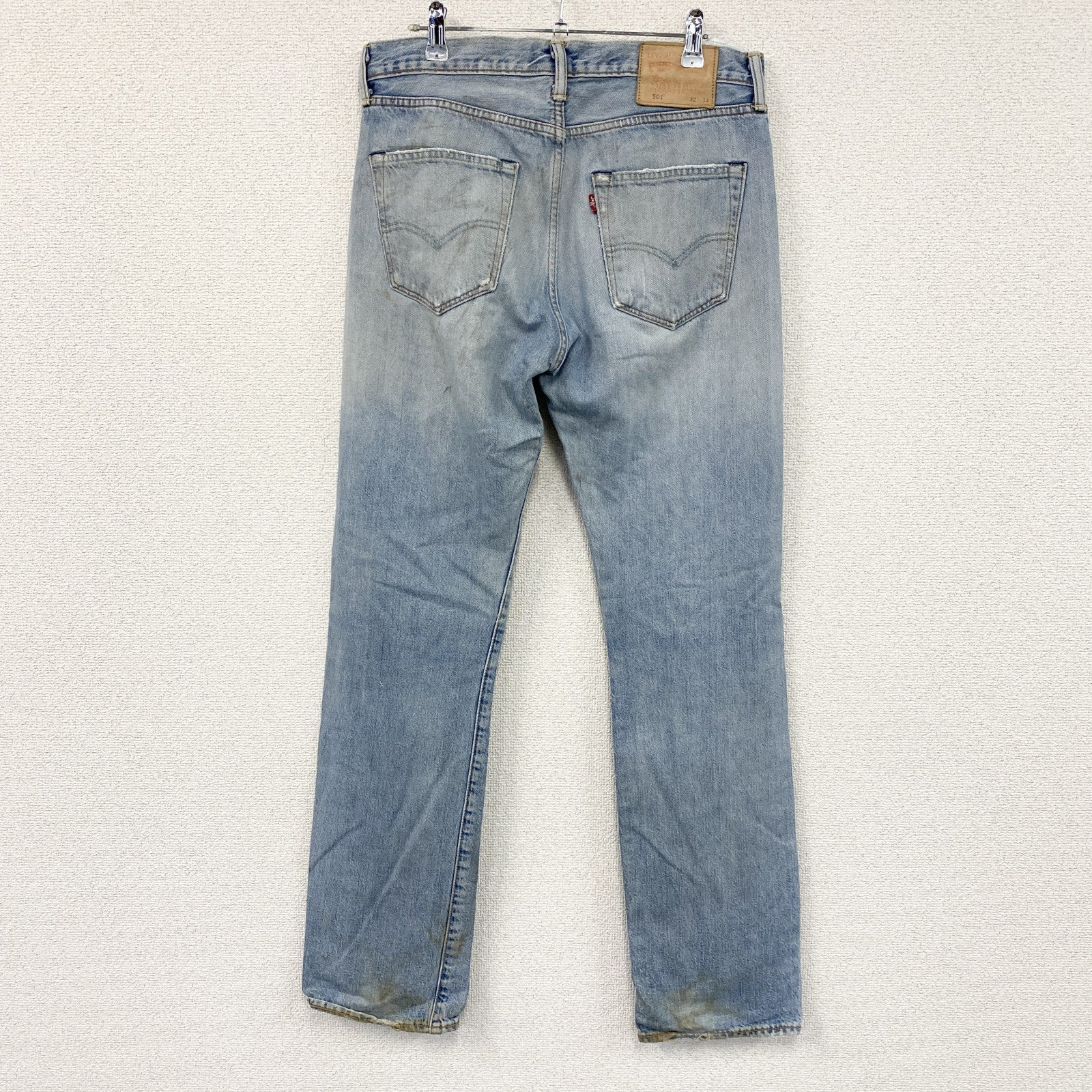 Levi’s　リーバイス　501　ダメージデニムパンツ/ジーンズ　ボタンフライ　縦落ち　インディゴ　W32サイズ