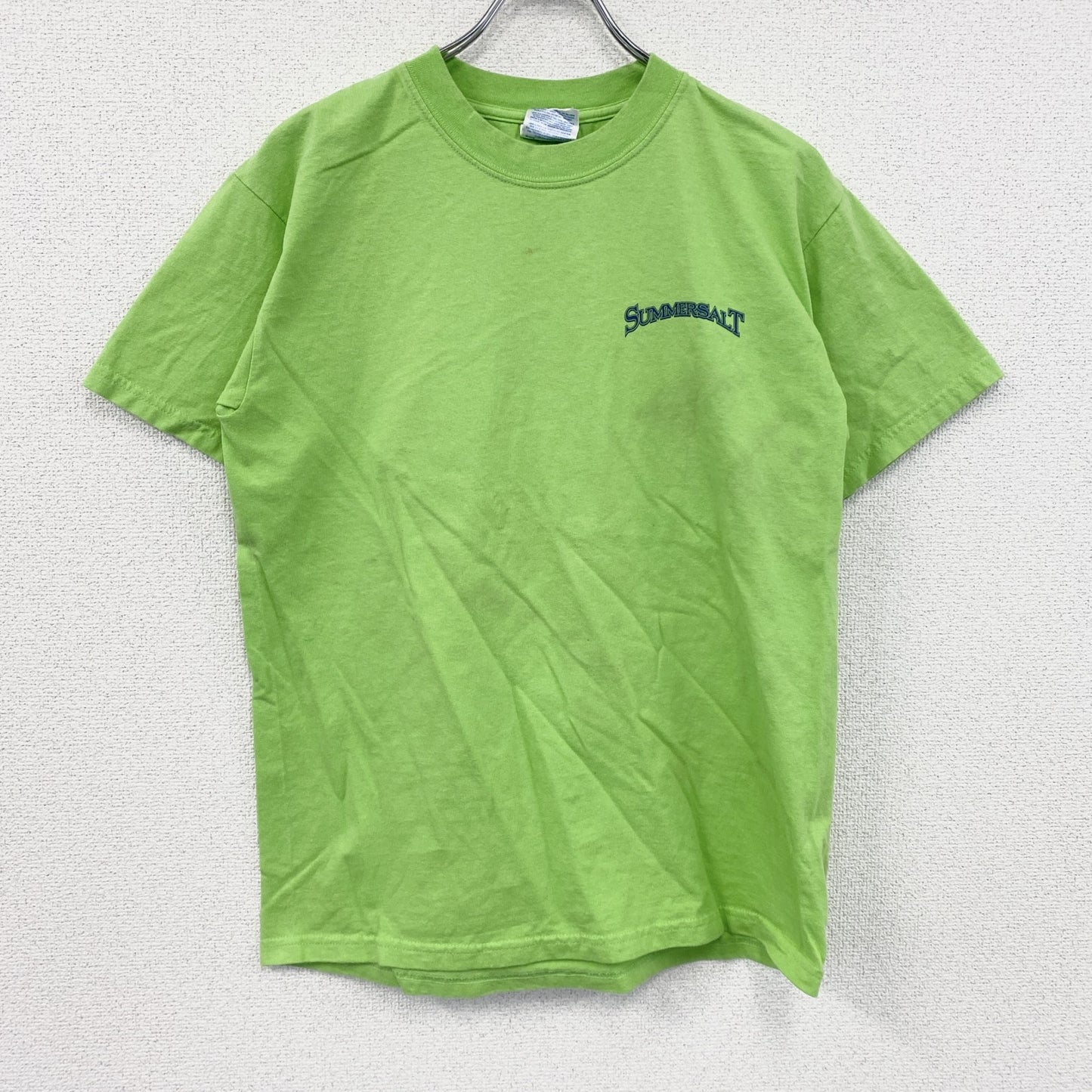 GILDAN　ギルダン　半袖プリントTシャツ　胸ポケット　黄緑　ライトグリーン　Mサイズ